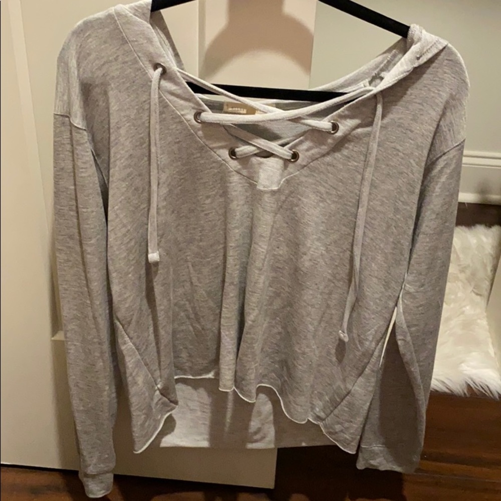 Grey hoodie jacket